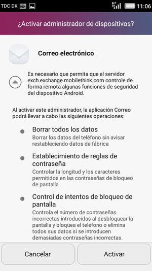 Seleccione Activar