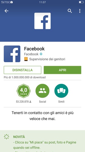 Seleziona APRI