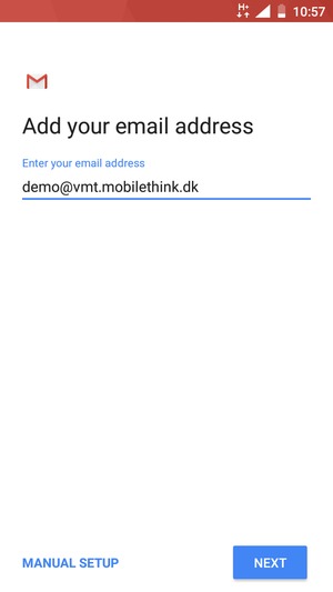 Enter your Email address and select NEXT