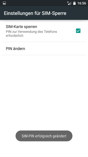 Ihre SIM-PIN wurde geändert