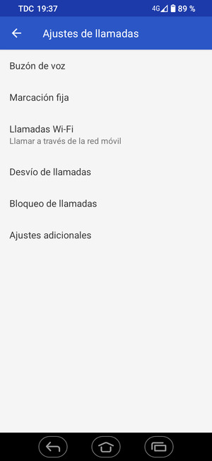 Seleccione Buzón de voz