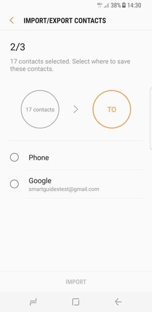 Select your Google account