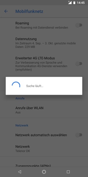 Warten Sie, bis die Suche abgeschlossen ist