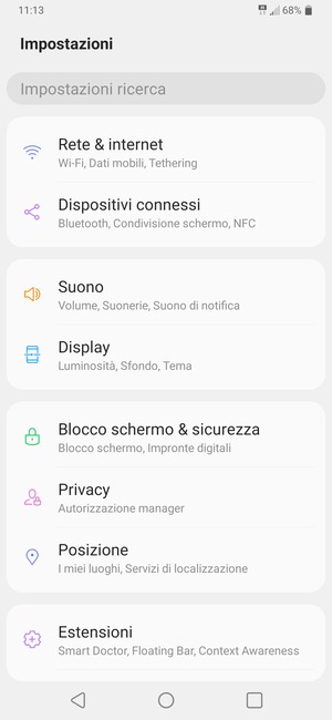 Seleziona Rete & internet
