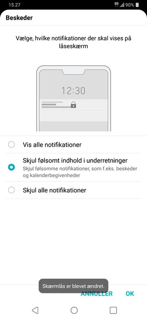 Vælg din foretrukne mulighed og vælg OK