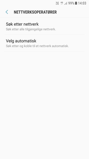 Velg Søk etter nettverk