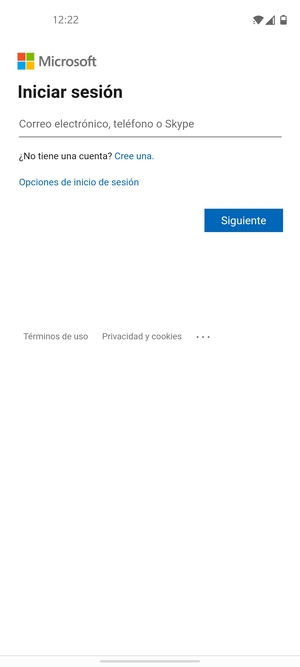 Introduzca su Dirección de correo electrónico y seleccione Siguiente