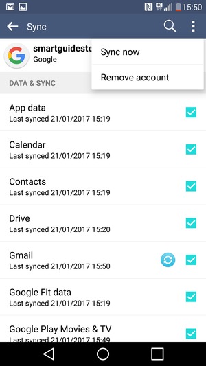 Select Sync now