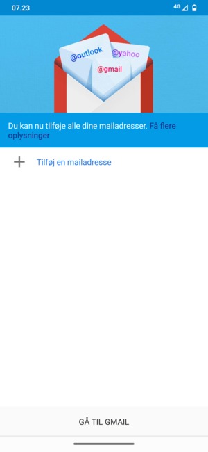 Vælg Tilføj en mailadresse