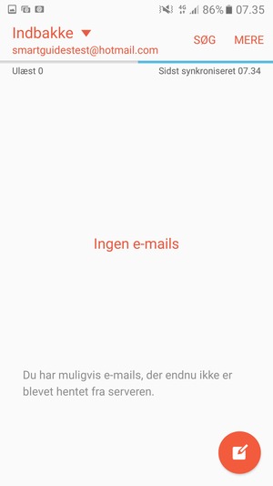 Din Hotmail er klar til brug