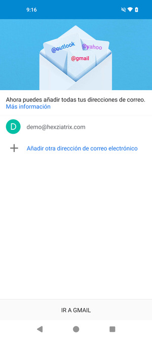 Seleccione IR A GMAIL