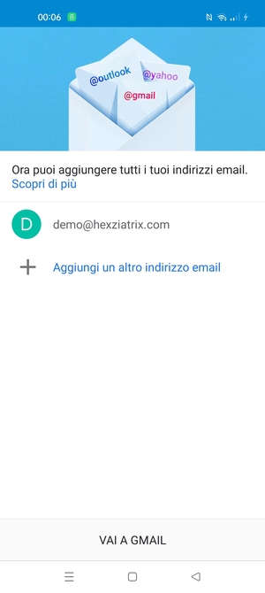 Seleziona VAI A GMAIL