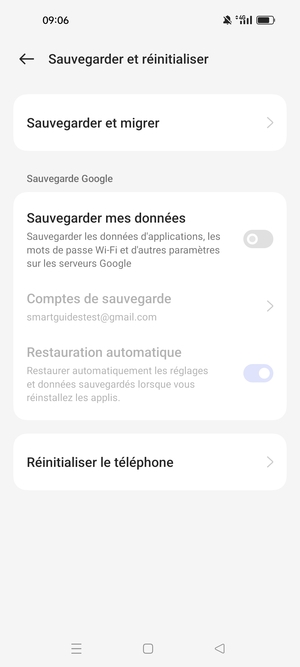 Activer le Sauvegarder mes données