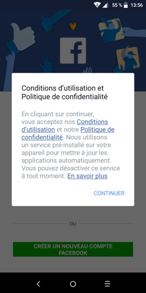 Sélectionnez CONTINUER