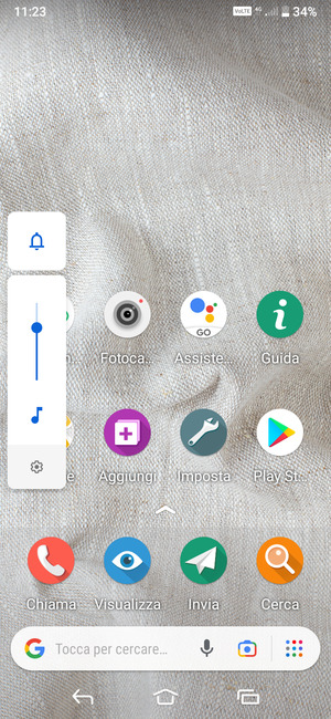Continua a premere per abbassare il volume fino al livello desiderato