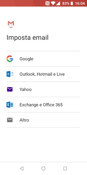 Seleziona Outlook, Hotmail e Live