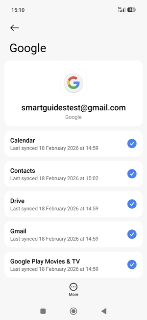 Make sure Contacts is selected