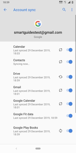 Your contacts from Google will now be synced to your phone