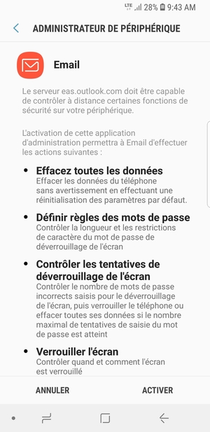 Sélectionnez ACTIVER