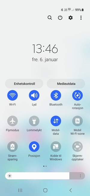 Slå av Wi-Fi og Bluetooth