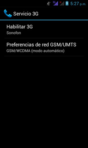 Seleccione Preferencias de red GSM/UMTS