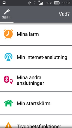 Välj Min Internet-anslutning