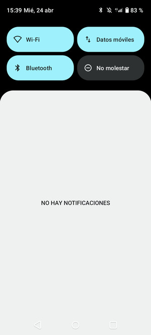 Deslice hacia abajo el menú superior de nuevo