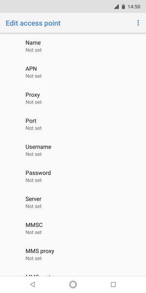 Enter Internet information