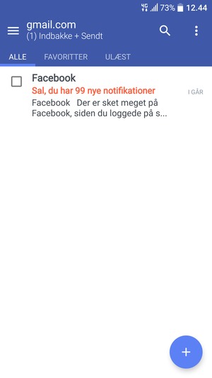 Din Gmail er klar til brug