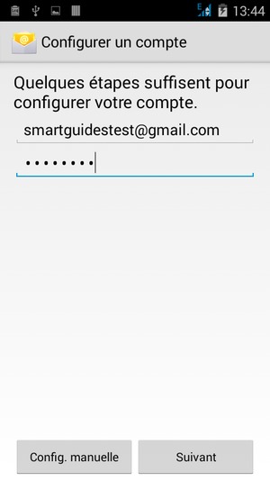 Saisissez votre adresse Gmail ou Hotmail et votre mot de passe. Appuyez sur Suivant
