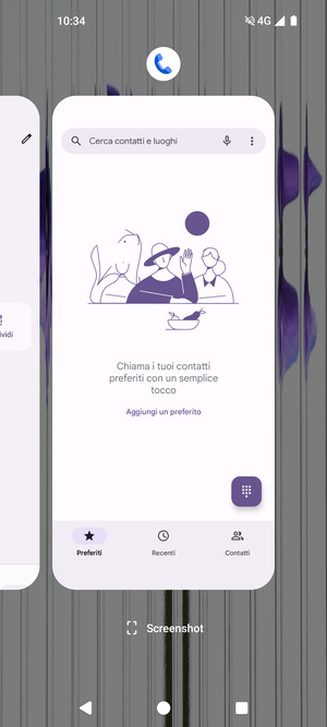 Scorri verso l'alto le app per chiuderle