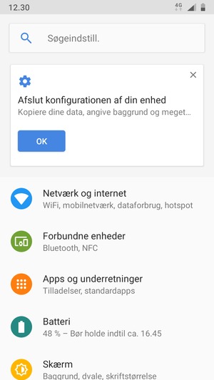 Vælg Netværk og internet
