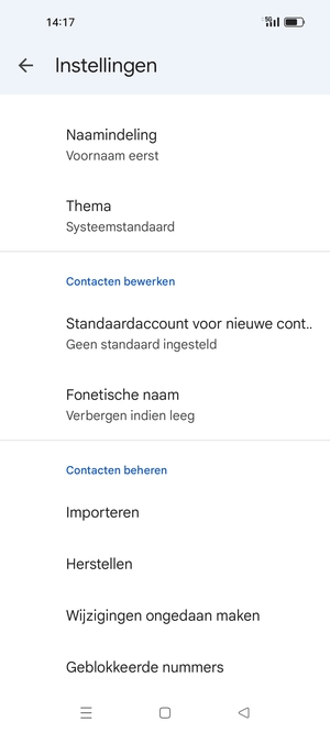 Scroll naar en selecteer Importeren