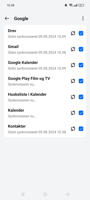 Dine kontakter fra Google vil nu blive synkroniseret til din Realme