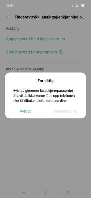 Velg Fortsett