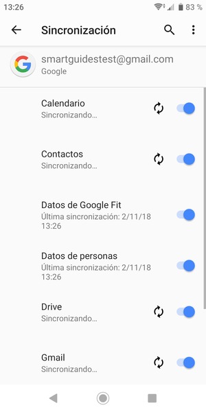 Su información será sincronizada