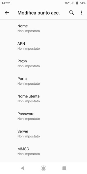 Inserisci informazioni MMS