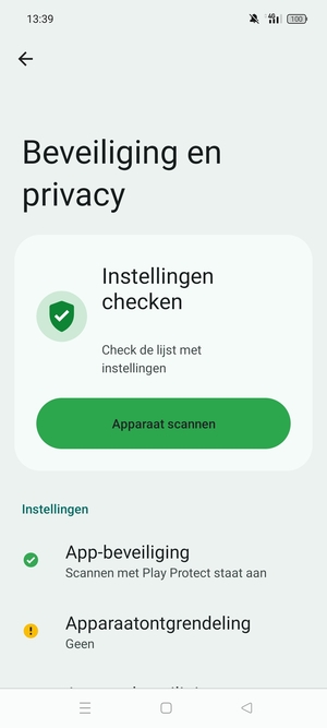 Om uw schermvergrendeling te activeren, ga naar het Beveiliging en privacy-menu en selecteer Apparaatontgrendeling