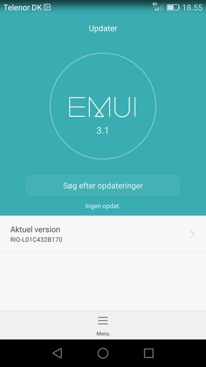 Vælg Søg efter opdateringer