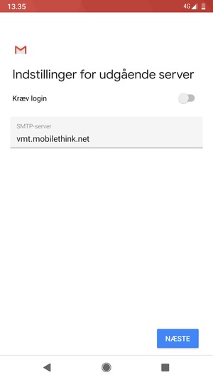 Slå Kræv login fra og vælg NÆSTE