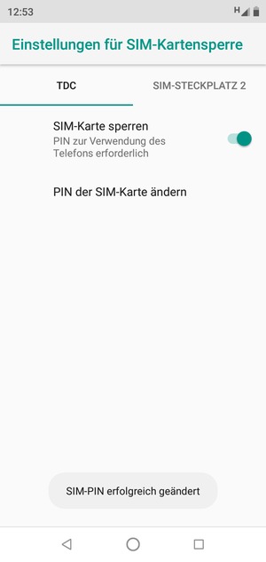Ihre SIM-PIN wurde geändert
