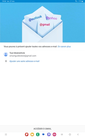 Sélectionnez ACCÉDER À GMAIL