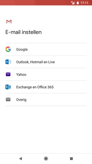 Selecteer Outlook, Hotmail en Live