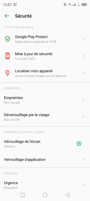 Votre téléphone est maintenant sécurisé par un écran de verrouillage