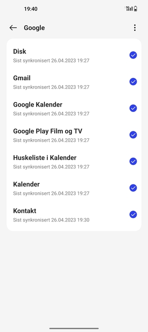Velg menyknappen