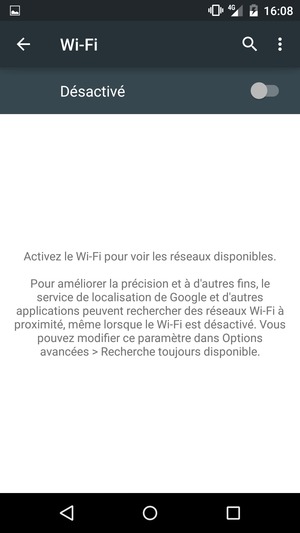 Activer le Wi-Fi