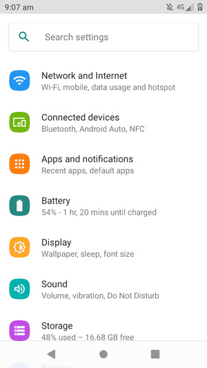 Select Network and Internet