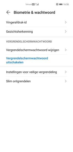 Uw telefoon is nu beveiligd met een schermvergrendeling