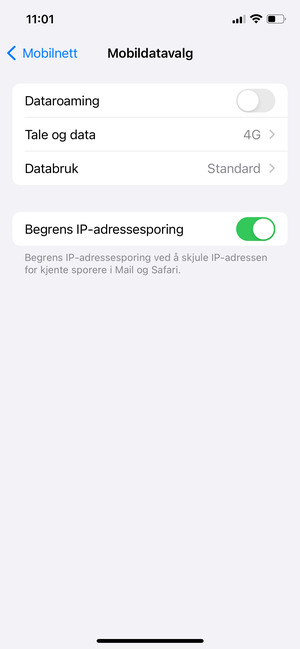 Velg Tale og data