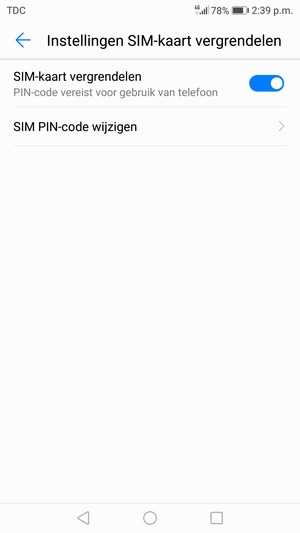 Selecteer SIM PIN-code wijzigen